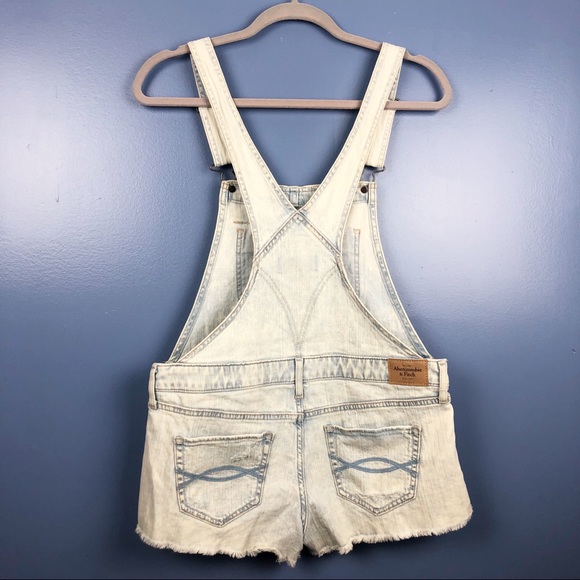 Abercrombie & Fitch Overalls Light Wash Shorts - Picture 5 of 8